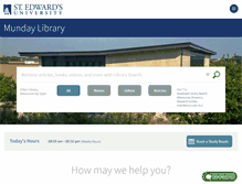 Tablet Screenshot of library.stedwards.edu
